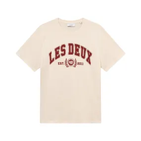 University T-Shirt Light Ivory/Burnt Red