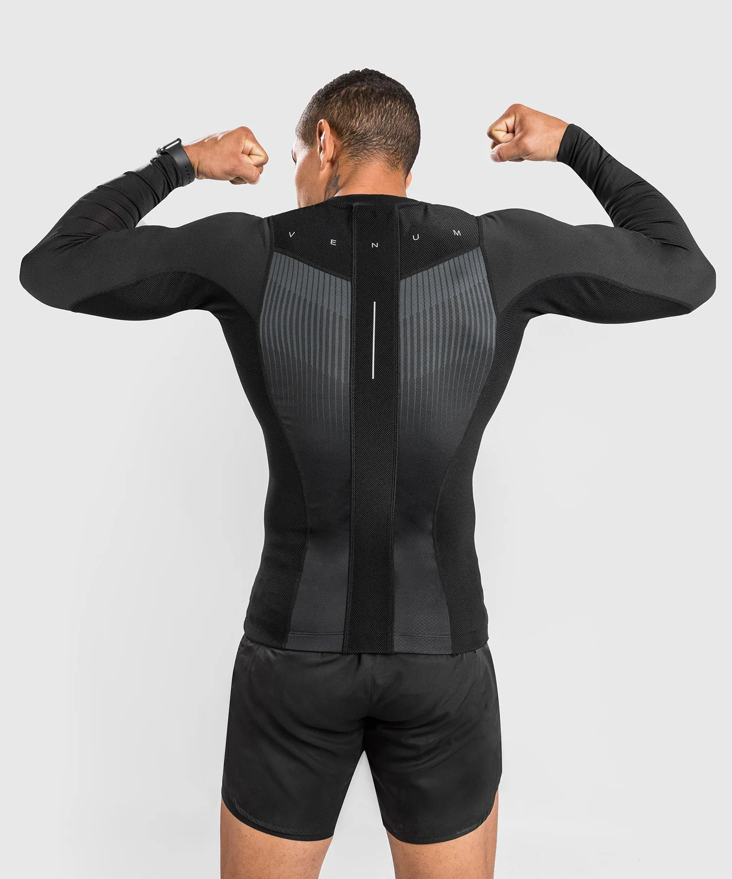 Venum Biomecha Rashguard Long Sleeves - Black/Grey