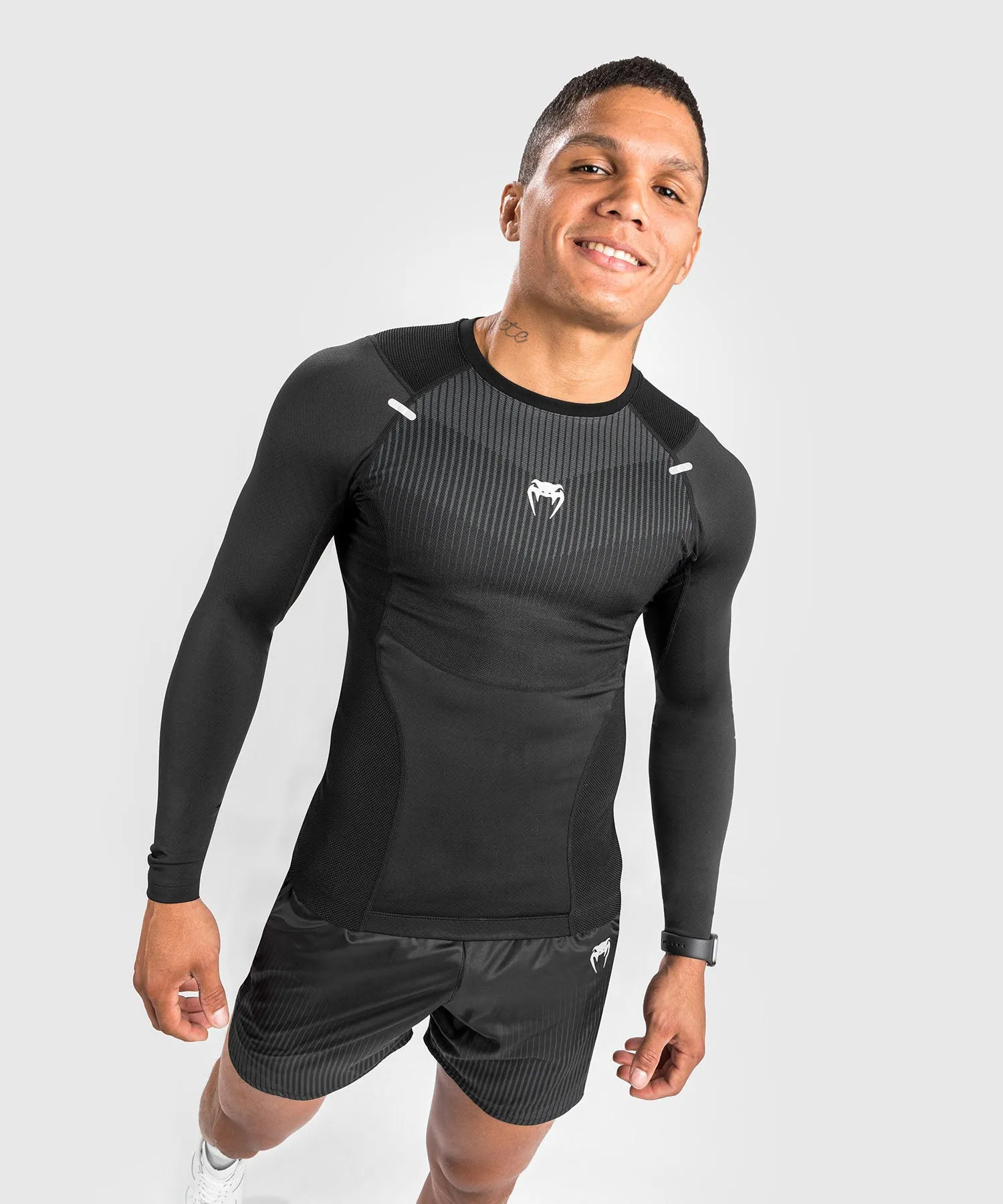 Venum Biomecha Rashguard Long Sleeves - Black/Grey